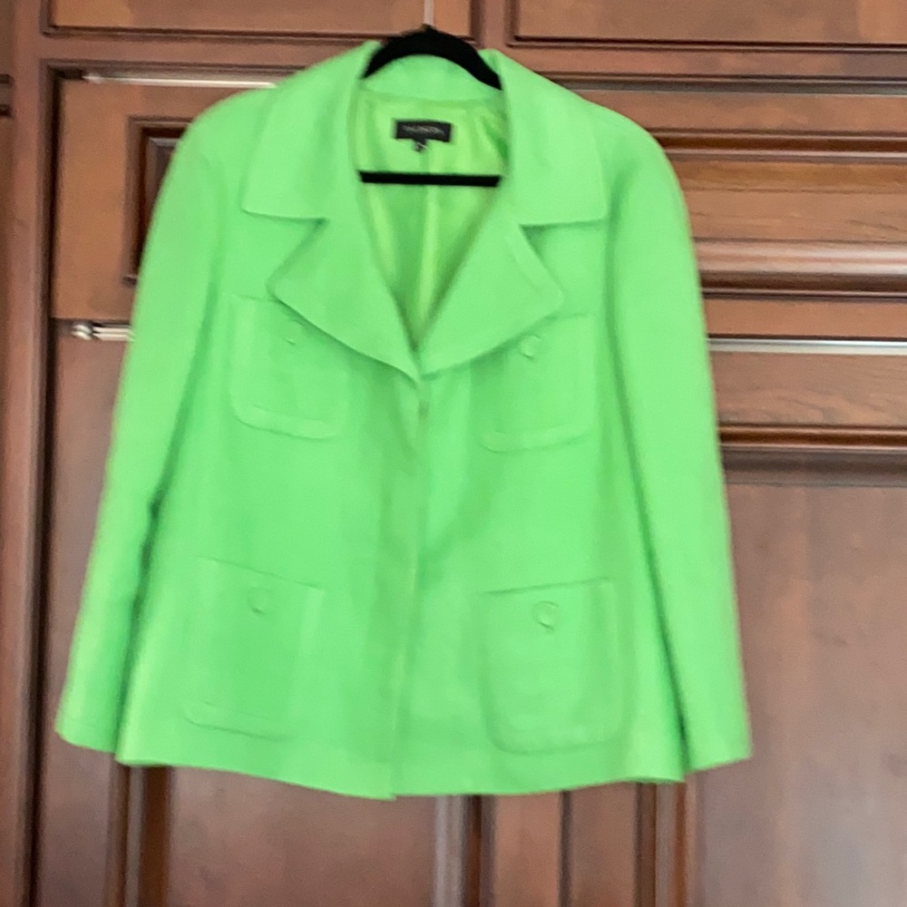 Talbots lime green blazer